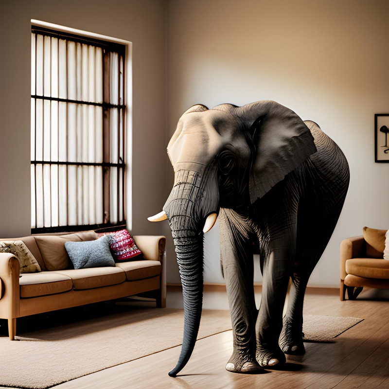 Elephant in a living room